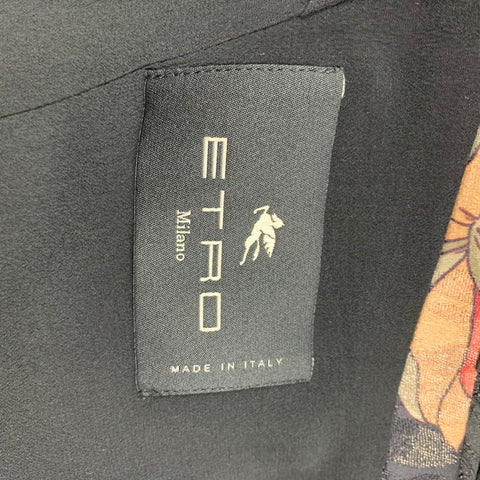 ETRO Size 38 Multi-Color Print Viscose Blend Peak Lapel Sport Coat