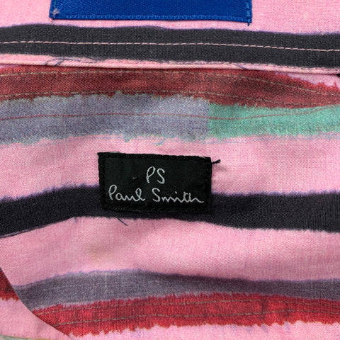 PS by PAUL SMITH Size L Multi-Color Stripe Cotton French Cuff Long Sleeve Shirt