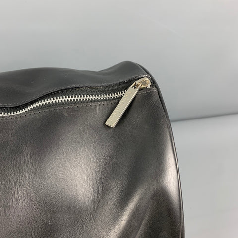 CALVIN KLEIN Black Leather Duffle Bag