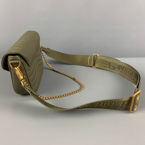LOUIS VUITTON Olive Quilted Leather New Wave Multi Pochette Bag