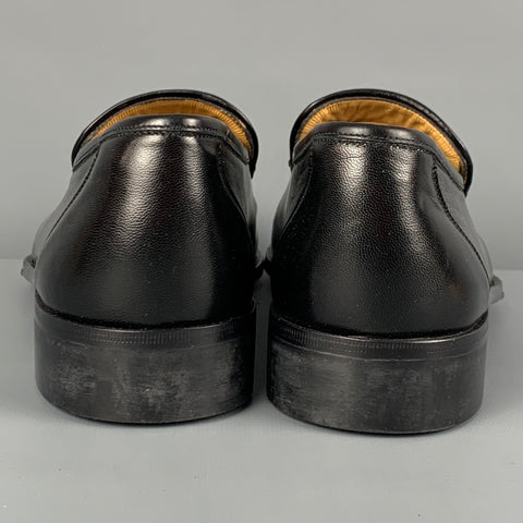 BALLY Size US 9.5 Black Leather Tassels Loafers