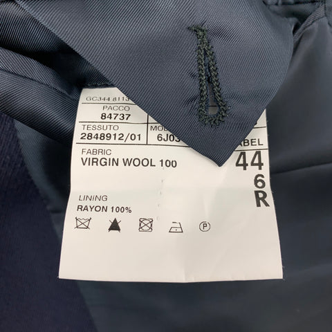 POLO by RALPH LAUREN Size 44 Regular Navy Virgin Wool Notch Lapel Sport Coat