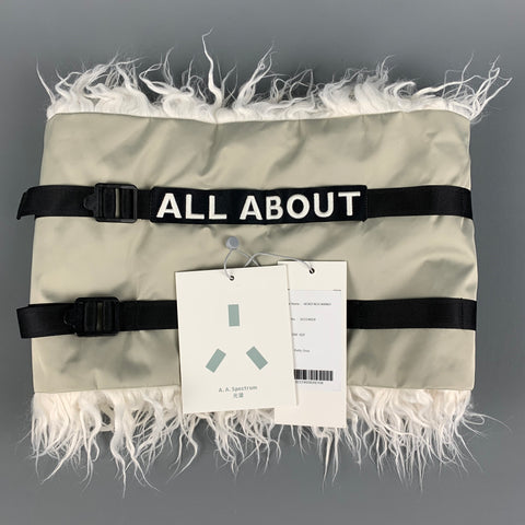 A.A.SPECTRUM Grey Polyester Faux Fur Neck Warmer Scarf