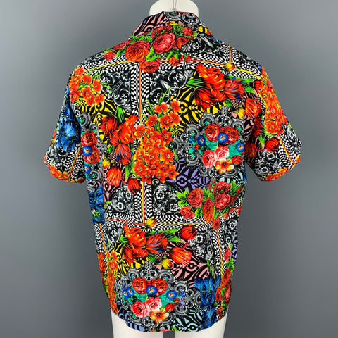VERSACE JEANS COUTURE Size S Multi-Color Print Viscose Camp Short Sleeve Shirt