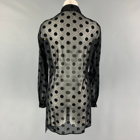 McQ by ALEXANDER MCQUEEN Size 0 Black Dots Shirt Dress