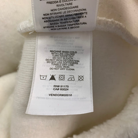 FILA Size M White Polyester 1/4 Zip Jacket