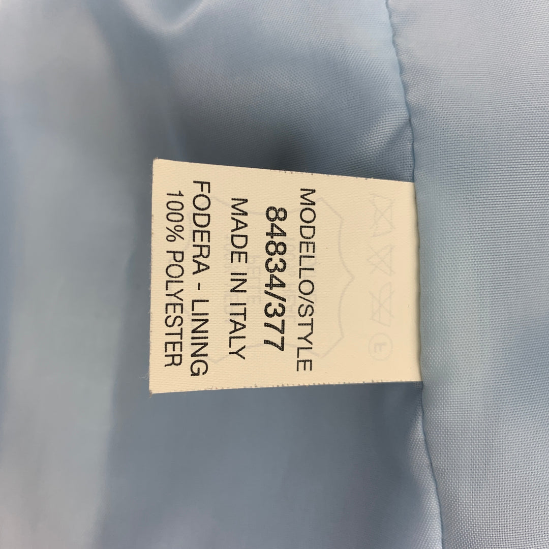 BARNEY'S CO-OP Size 42 Light Blue Suede Zip Up Jacket