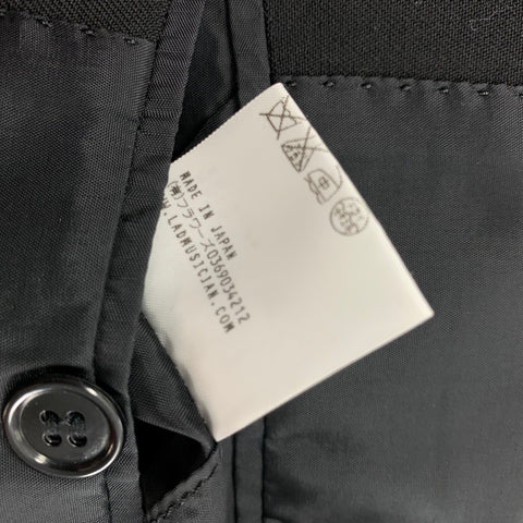 LAD MUSICIAN Size 36 Black Notch Lapel Sport Coat