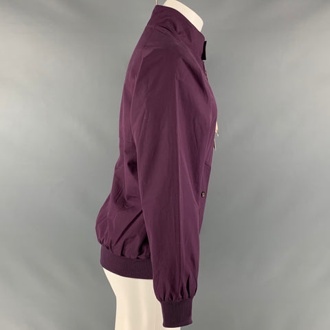 BARACUTA Talla 38 Chaqueta con cremallera de algodón burdeos