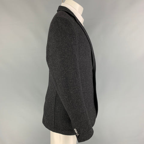 DOLCE & GABBANA Size 40 Grey Cashmere Notch Lapel Sport Coat