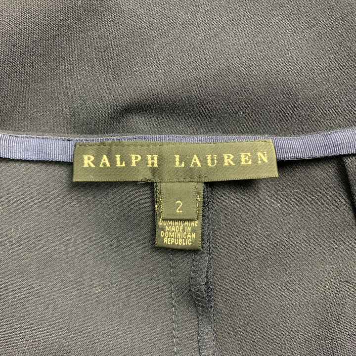 RALPH LAUREN Black Label Size 2 Navy Wool Blend Dress Pants