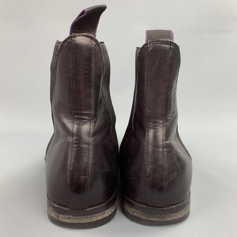 PAUL SMITH Taille 9 Bottes Chelsea en cuir noir fabriquées à la main