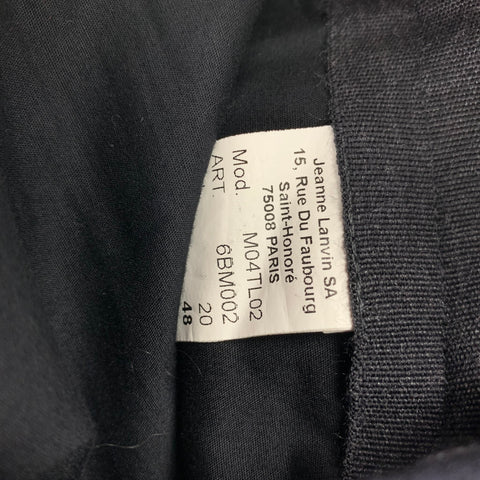 LANVIN Size 32 Navy Wool Dress Pants