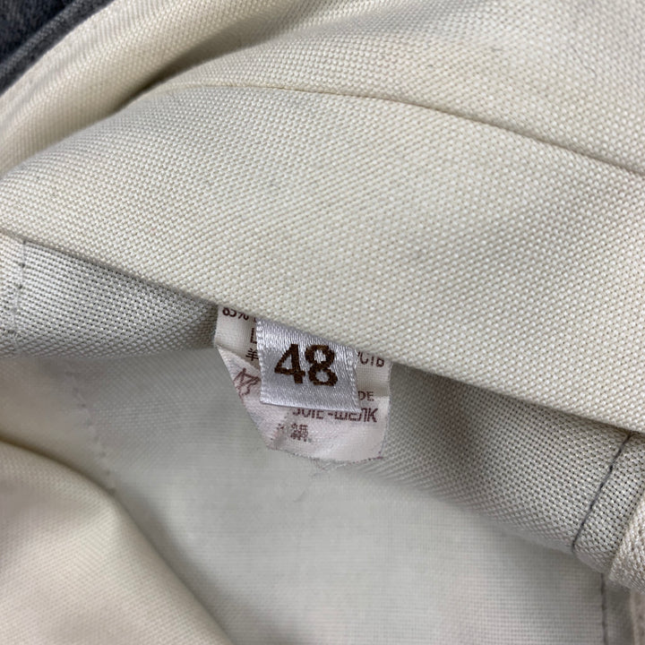 BRUNELLO CUCINELLI Taille 38 Costume Gris à Carreaux Lana Laine Soie