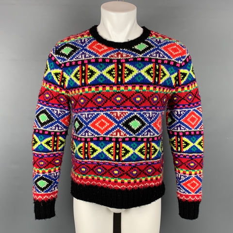 POLO by RALPH LAUREN Jersey de punto grueso de lana merino multicolor talla S
