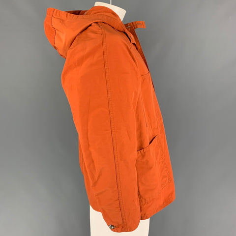 POST O'ALLS x BATTENWEAR Size L Orange Cotton Nylon Hooded Jacket