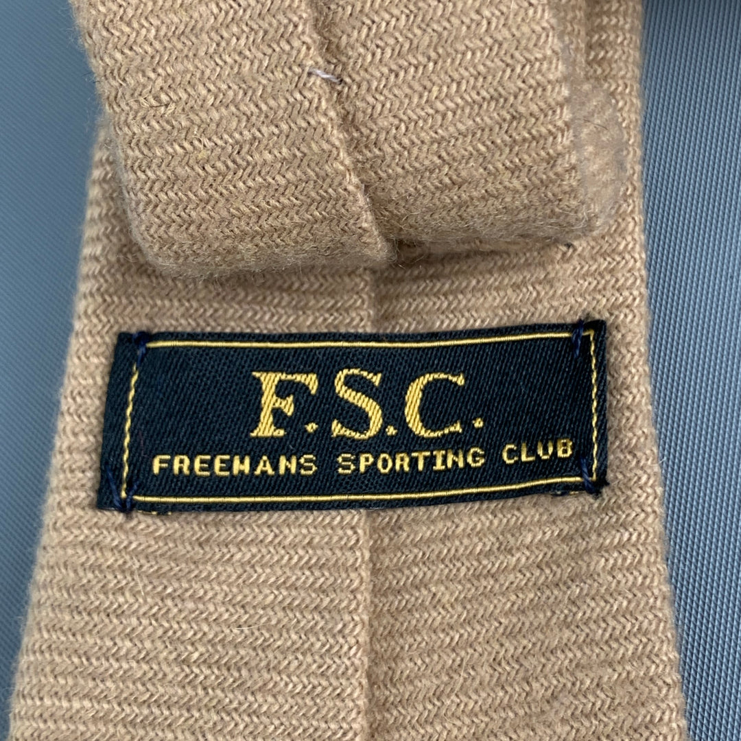 FREEMANS SPORTING CLUB Tan Wool Tie