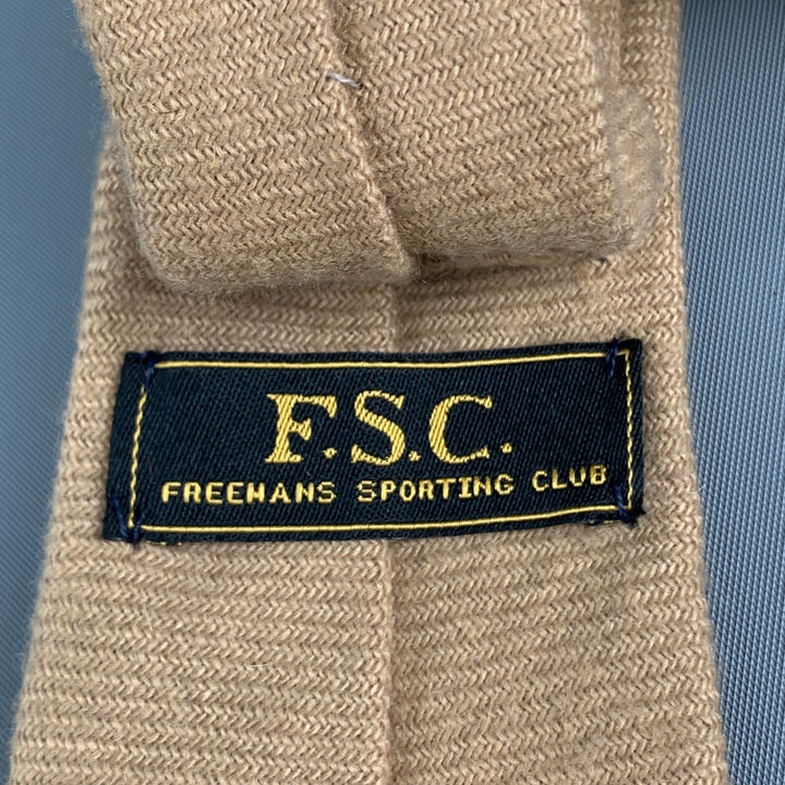 FREEMANS SPORTING CLUB Tan Wool Tie