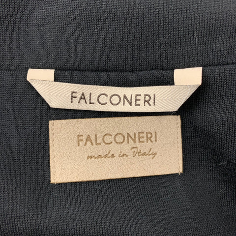 FALCONERI Size S Black Polyester Blend Drawstring Waterproof Jacket