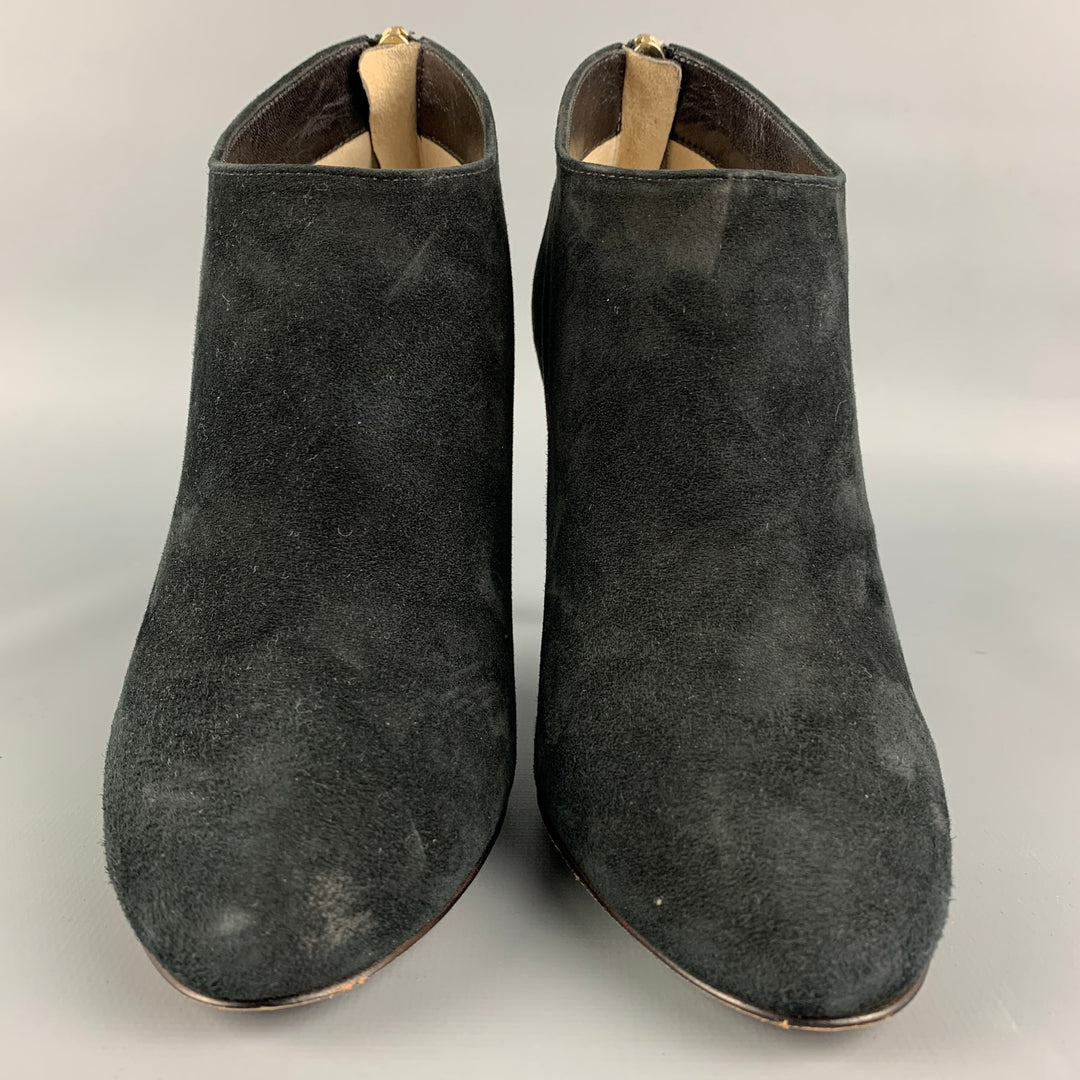 JIMMY CHOO Size 8 Black Suede Ankle Boots