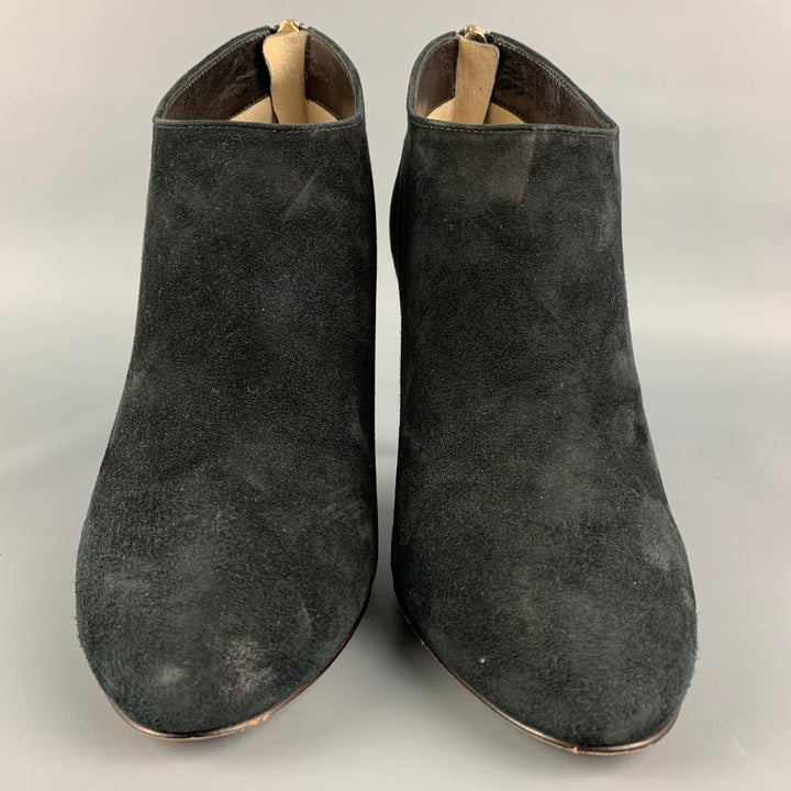 JIMMY CHOO Size 8 Black Suede Ankle Boots