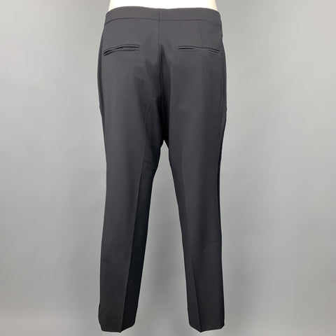 Z ZEGNA Size 32 Black Wool Zip Fly Dress Pants
