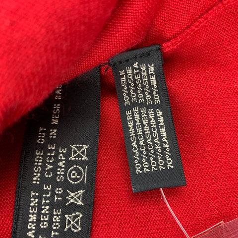 RALPH LAUREN Black Label Taille M Jersey Rouge Cachemire / Pull Soie