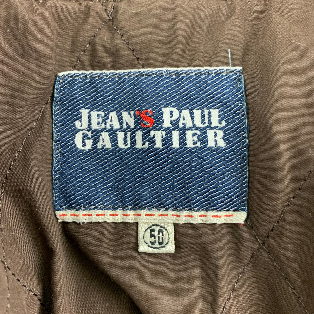 JEAN PAUL GAULTIER Size 40 Brown Button Up Simulated Vest Sailor Back Jacket