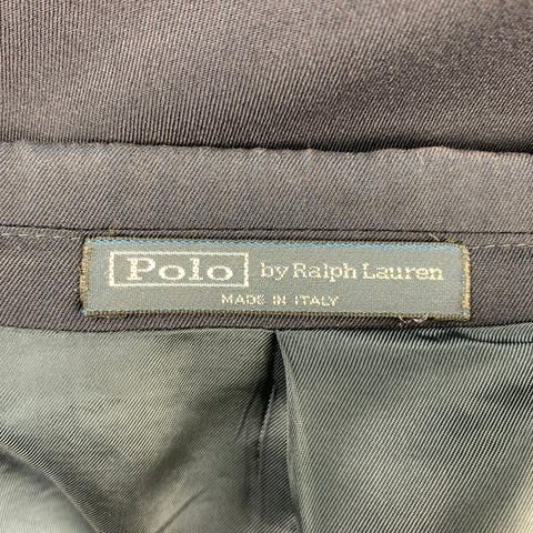 POLO by RALPH LAUREN Size 42 Long Navy Wool Notch Lapel Suit