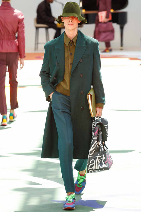 BURBERRY PRORSUM Spring 2015 Size 38 Green Suede Lightweight Jacket
