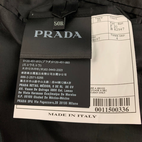 PRADA Size 40 Forest Green Wool Mohair Notch Lapel Suit