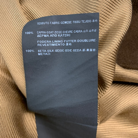 SAINT LAURENT Size 44 Brown Leather Epaulettes Jacket
