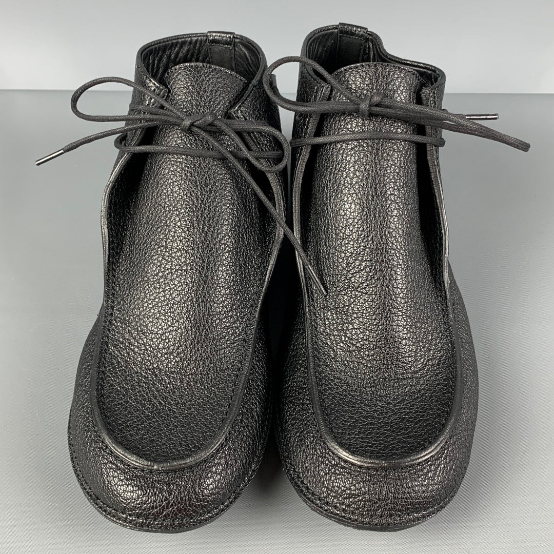THE ROW Taille 7.5 Chaussures mocassins en cuir noir à lacets