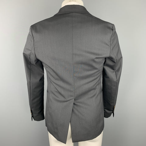 VIVIENNE WESTWOOD MAN James Size 36 Charcoal Wool Peak Lapel Suit