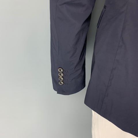 NVY par NICK WOOSTER Taille L Navy Mixed Patterns Single Breasted Sport Coat