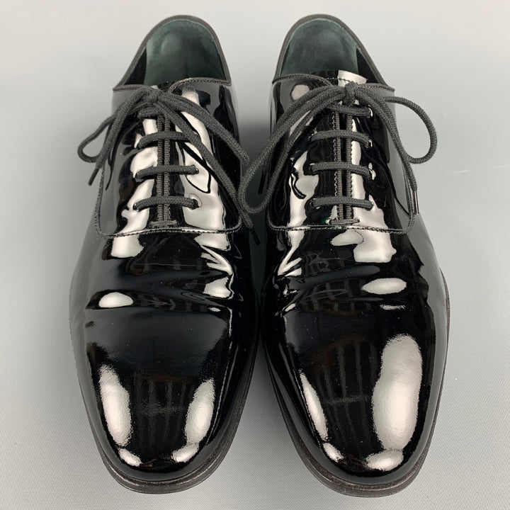 PAUL SMITH Size 9 Black Patent Leather Lace Up Dress Shoes