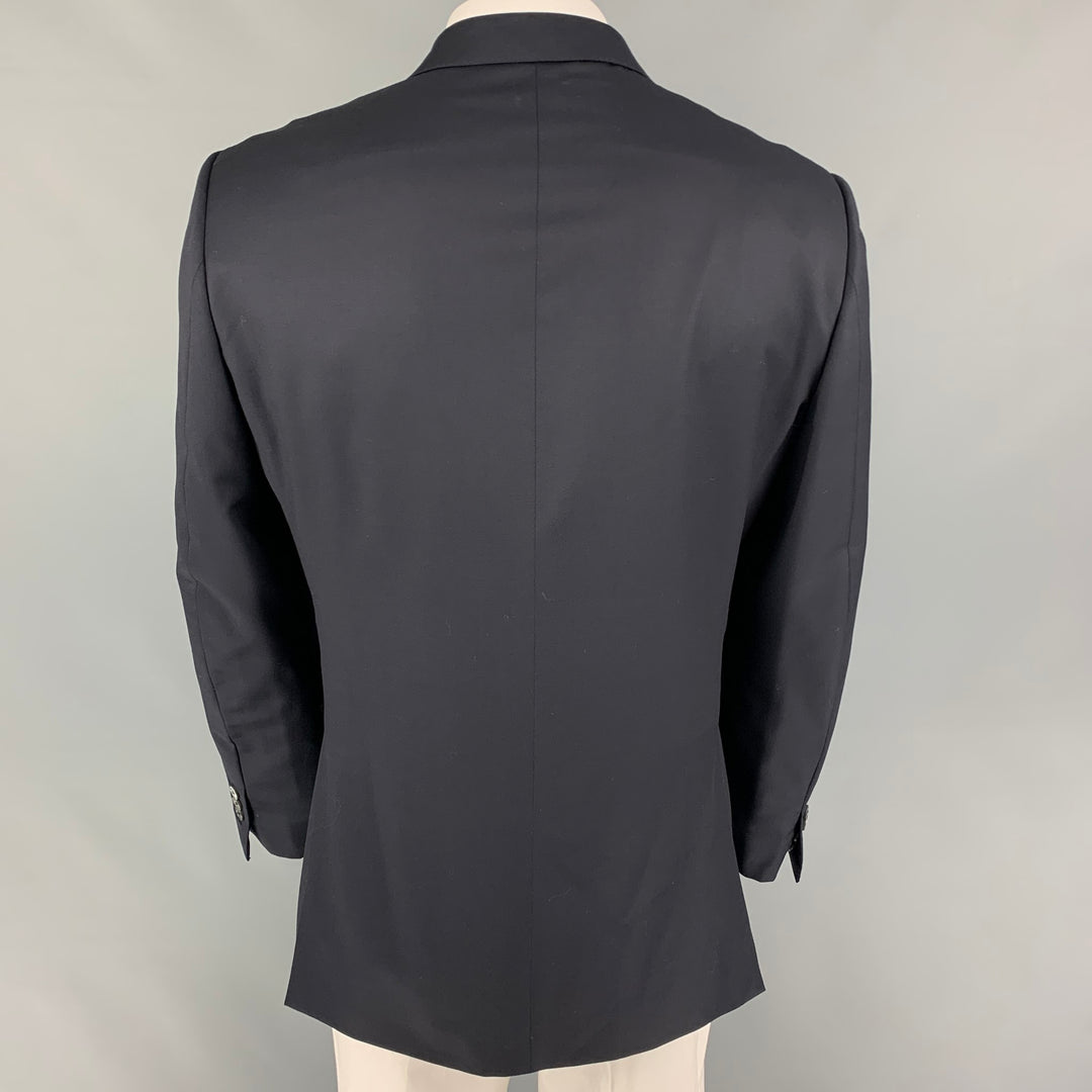 ERMENEGILDO ZEGNA pour WILKES BASHFORD Taille 48 Manteau de sport à simple boutonnage en laine marine