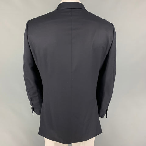 ERMENEGILDO ZEGNA for WILKES BASHFORD Size 48 Navy Wool Single Breasted Sport Coat