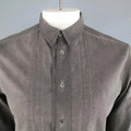 FORME 3’3204322896  Size S Charcoal Washed Dyed Cotton Long Sleeve Shirt FORME 3’3204322896