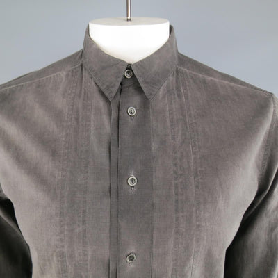 FORME 3’3204322896  Size S Charcoal Washed Dyed Cotton Long Sleeve Shirt