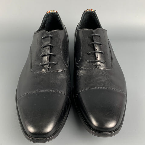 PAUL SMITH Size 8 Black Leather Lace Up Shoes