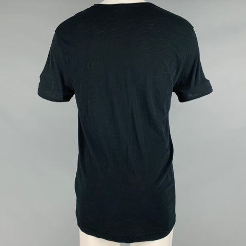 ALLSAINTS Size XL Black Jersey Crew-Neck T-shirt