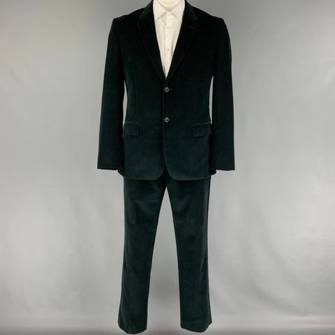 MARC JACOBS Taille 42 Costume à revers cranté en coton velours côtelé noir