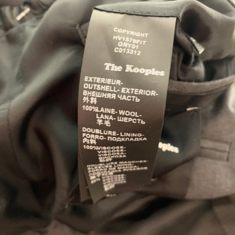 THE KOOPLES Size 38 Charcoal Wool Peak Lapel Sport Coat