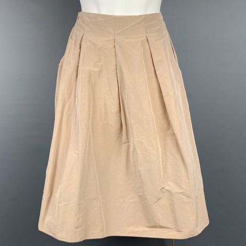 ERICA TANOV Taille M Jupe à bulles en mélange de coton taupe
