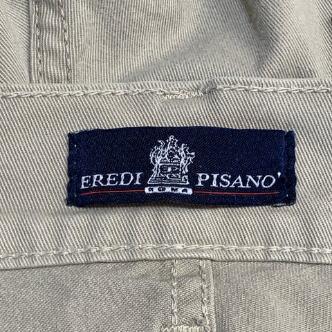 EREDI PISANO Size 34 x 33 Taupe Cotton Casual Pants