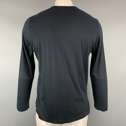 HELMUT LANG Size L Black Cotton Long Sleeve T-shirt