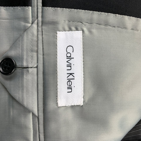 CALVIN KLEIN Regular Slim Fit Size 36 Black Wool Tuxedo Suit