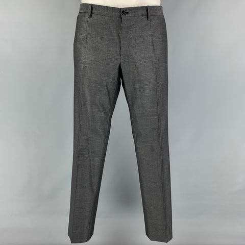 DOLCE & GABBANA Martini Size 42 Regular Dark Gray Wool / Silk 3 Piece Suit