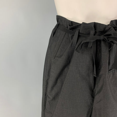 MARNI Size 4 Black Cotton High Waisted Dress Pants